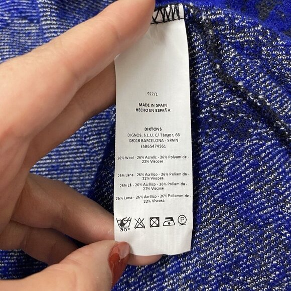 Diktons Barcelona Sweater Jacket Artsy Cowl Neck Wrap Wool Duster - Picture 10 of 16